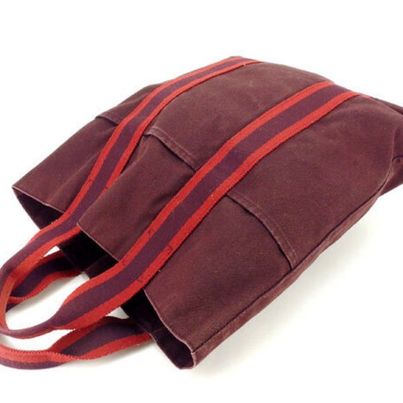 Hermes Tote bag Fourre Tout Purple Red Woman Authentic Used Y4628 - Picture 4 of 6